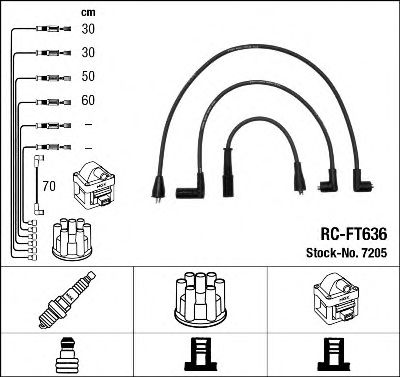 NGK 7205 Комплект проводов зажигания для FIAT STRADA II (Фиат Страда 2) NGK 7205 Комплект проводов зажигания для FIAT STRADA II (Фиат Страда 2)