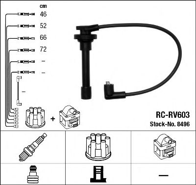 NGK 8496 Комплект проводов зажигания для ROVER 400 (Ровер 400) NGK 8496 Комплект проводов зажигания для ROVER 400 (Ровер 400)
