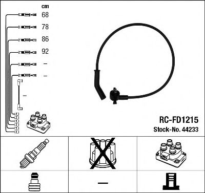 NGK 44233 Комплект проводов зажигания для FORD KA (Форд Ка) NGK 44233 Комплект проводов зажигания для FORD KA (Форд Ка)