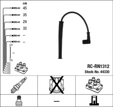 NGK 44330 Комплект проводов зажигания для RENAULT TWINGO II (Рено Твинго 2) NGK 44330 Комплект проводов зажигания для RENAULT TWINGO II (Рено Твинго 2)