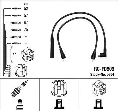 NGK 0604 Комплект проводов зажигания для FORD ORION II (Форд Орион 2) NGK 0604 Комплект проводов зажигания для FORD ORION II (Форд Орион 2)