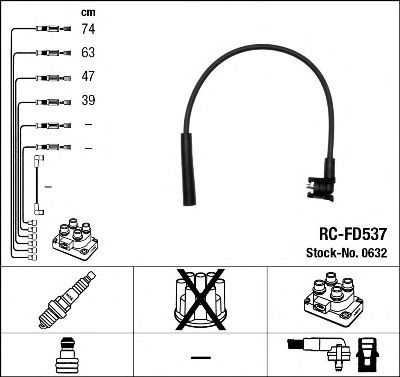 NGK 0632 Комплект проводов зажигания для FORD ORION III (Форд Орион 3) NGK 0632 Комплект проводов зажигания для FORD ORION III (Форд Орион 3)