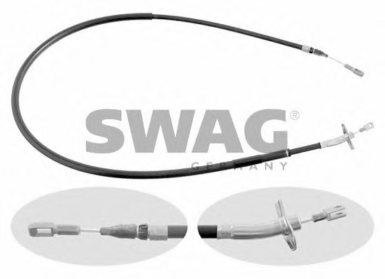 SWAG 10 90 9500 Трос, стояночная тормозная система Дисковой механизм для MERCEDESBENZ (Мерседес бенц) SWAG 10 90 9500 Трос, стояночная тормозная система Дисковой механизм для MERCEDESBENZ (Мерседес бенц)