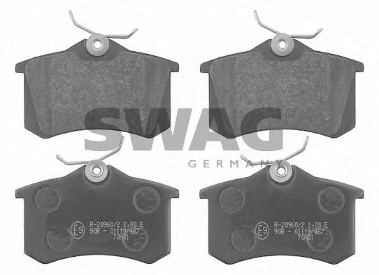 SWAG 30 91 6146 Тормозные колодки для автомобилей с ABS для VOLKSWAGEN (Фольксваген) SWAG 30 91 6146 Тормозные колодки для автомобилей с ABS для VOLKSWAGEN (Фольксваген)