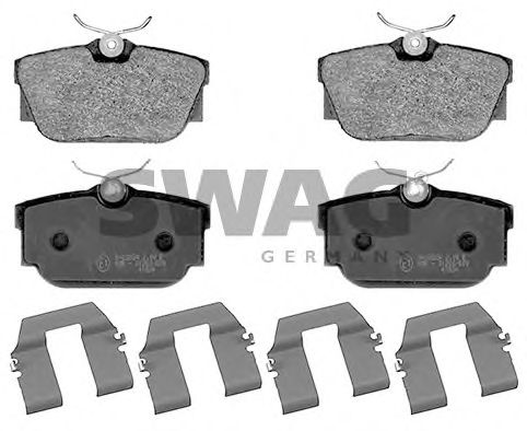 SWAG 30 91 6382 Тормозные колодки 70-X-250 000 для VOLKSWAGEN (Фольксваген) SWAG 30 91 6382 Тормозные колодки 70-X-250 000 для VOLKSWAGEN (Фольксваген)