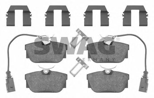 SWAG 30 91 6408 Тормозные колодки 16 для VOLKSWAGEN T4 MULTIVAN (Фольксваген Т4 мултиvан) SWAG 30 91 6408 Тормозные колодки 16 для VOLKSWAGEN T4 MULTIVAN (Фольксваген Т4 мултиvан)