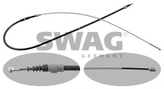 SWAG 30 94 8308 Трос, стояночная тормозная система для автомобиля с дисковой тормозной системой на задней оси для SKODA (Шкода) SWAG 30 94 8308 Трос, стояночная тормозная система для автомобиля с дисковой тормозной системой на задней оси для SKODA (Шкода)