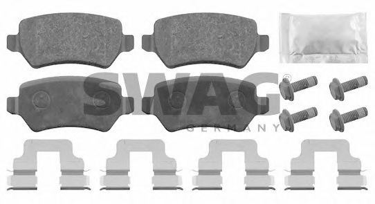 SWAG 40 91 6512 Тормозные колодки 264 для OPEL VITA C (Опель Vита c) SWAG 40 91 6512 Тормозные колодки 264 для OPEL VITA C (Опель Vита c)