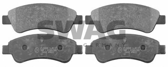 SWAG 62 91 6432 Тормозные колодки с внутренней вентиляцией для PEUGEOT 207 (Пежо 207) SWAG 62 91 6432 Тормозные колодки с внутренней вентиляцией для PEUGEOT 207 (Пежо 207)