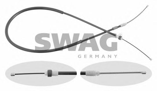 SWAG 62 92 9363 Трос, стояночная тормозная система для автомобиля с барабанной тормозной системой на задней оси для PEUGEOT (Пежо) SWAG 62 92 9363 Трос, стояночная тормозная система для автомобиля с барабанной тормозной системой на задней оси для PEUGEOT (Пежо)