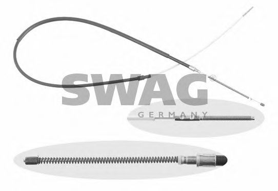 SWAG 99 91 4200 Трос, стояночная тормозная система для автомобилей без ABS для VOLKSWAGEN JETTA II (Фольксваген Жэтта 2) SWAG 99 91 4200 Трос, стояночная тормозная система для автомобилей без ABS для VOLKSWAGEN JETTA II (Фольксваген Жэтта 2)