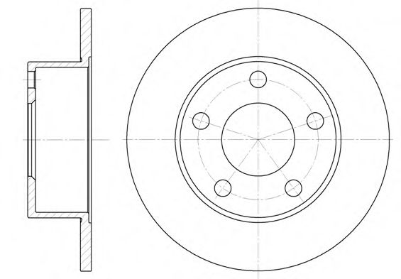 ROADHOUSE 6121.00 Тормозной диск для AUDI 100 (Ауди 100) ROADHOUSE 6121.00 Тормозной диск для AUDI 100 (Ауди 100)