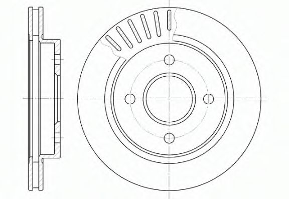 ROADHOUSE 6160.10 Тормозной диск для FORD MONDEO (Форд Мондэо) ROADHOUSE 6160.10 Тормозной диск для FORD MONDEO (Форд Мондэо)