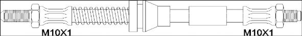 ROADHOUSE 1900.05 Тормозной шланг для FORD FIESTA (Форд Фиэста) ROADHOUSE 1900.05 Тормозной шланг для FORD FIESTA (Форд Фиэста)