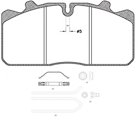 ROADHOUSE JSX 2658.30 Тормозные колодки для RENAULT TRUCKS MIDLUM (Рено трак Мидлум) ROADHOUSE JSX 2658.30 Тормозные колодки для RENAULT TRUCKS MIDLUM (Рено трак Мидлум)