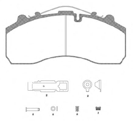 REMSA JCA 637.20 Тормозные колодки для MERCEDES-BENZ ACTROS (Мэрcэдэс-бэнз Аcтрос) REMSA JCA 637.20 Тормозные колодки для MERCEDES-BENZ ACTROS (Мэрcэдэс-бэнз Аcтрос)