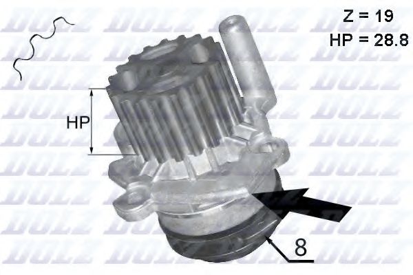 DOLZ A224 Водяной насос для SEAT (Сеат) DOLZ A224 Водяной насос для SEAT (Сеат)