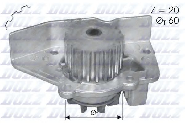 DOLZ N406 Водяной насос для PEUGEOT 406 (Пежо 406) DOLZ N406 Водяной насос для PEUGEOT 406 (Пежо 406)