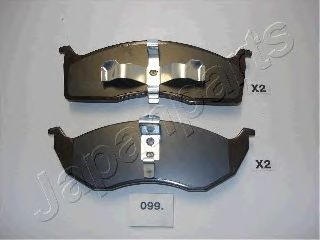 JAPANPARTS PA-099AF Комплект тормозных колодок, дисковый тормоз 