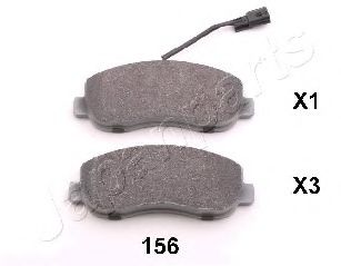 JAPANPARTS PA-156AF Комплект тормозных колодок, дисковый тормоз 