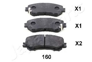 JAPANPARTS PA-160AF Тормозные колодки для NISSAN QASHQAI 2 (Ниссан Кашкай 2)