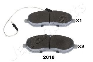 JAPANPARTS PA-2018AF Комплект тормозных колодок, дисковый тормоз 