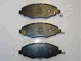 JAPANPARTS PA-225AF Комплект тормозных колодок, дисковый тормоз 