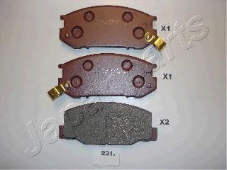 JAPANPARTS PA-231AF Комплект тормозных колодок, дисковый тормоз 