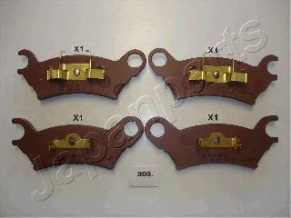 JAPANPARTS PA-303AF Комплект тормозных колодок, дисковый тормоз 