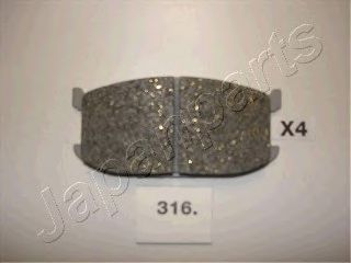 JAPANPARTS PA-316AF Тормозные колодки для MAZDA GLC II (Мазда Глc 2) JAPANPARTS PA-316AF Тормозные колодки для MAZDA GLC II (Мазда Глc 2)