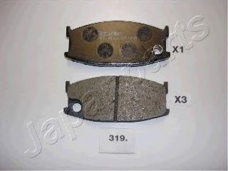 JAPANPARTS PA-319AF Комплект тормозных колодок, дисковый тормоз 