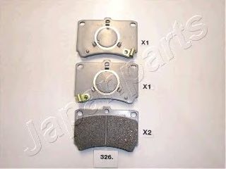 JAPANPARTS PA-326AF Тормозные колодки для MAZDA 323 III (Мазда 323 3) JAPANPARTS PA-326AF Тормозные колодки для MAZDA 323 III (Мазда 323 3)
