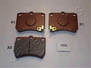 JAPANPARTS PA-332AF Тормозные колодки для MAZDA SOHO III (Мазда Сохо 3) JAPANPARTS PA-332AF Тормозные колодки для MAZDA SOHO III (Мазда Сохо 3)