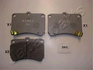 JAPANPARTS PA-341AF Тормозные колодки для MAZDA FAMILIA V (Мазда Фамилиа v) JAPANPARTS PA-341AF Тормозные колодки для MAZDA FAMILIA V (Мазда Фамилиа v)