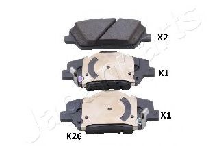 JAPANPARTS PA-K26AF Тормозные колодки для HYUNDAI FLUIDIC ELANTRA (Хендай Флуидиc элантра) JAPANPARTS PA-K26AF Тормозные колодки для HYUNDAI FLUIDIC ELANTRA (Хендай Флуидиc элантра)