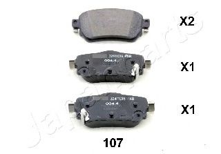 JAPANPARTS PP-107AF Тормозные колодки для NISSAN QASHQAI 2 (Ниссан Кашкай 2)