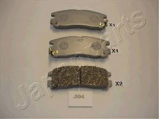 JAPANPARTS PP-594AF Тормозные колодки для MITSUBISHI SIGMA (Митсубиши/митсубиси Сигма) JAPANPARTS PP-594AF Тормозные колодки для MITSUBISHI SIGMA (Митсубиши/митсубиси Сигма)