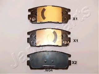 JAPANPARTS PP-W04AF Тормозные колодки для CHEVROLET CAPTIVA (Шевроле Каптива) JAPANPARTS PP-W04AF Тормозные колодки для CHEVROLET CAPTIVA (Шевроле Каптива)
