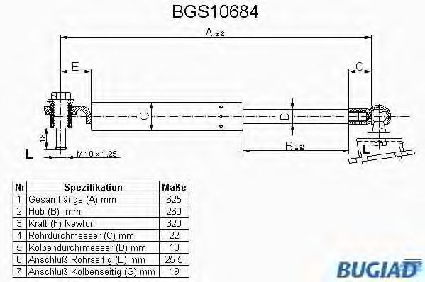 BUGIAD BGS10684 Газовая пружина, крышка багажник для HONDA CIVIC VI (Хонда Цивик 6) BUGIAD BGS10684 Газовая пружина, крышка багажник для HONDA CIVIC VI (Хонда Цивик 6)