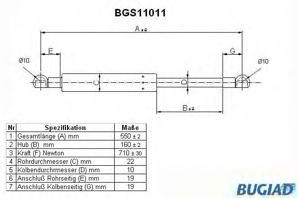 BUGIAD BGS11011 Газовая пружина, крышка багажник для HONDA ACCORD VI (Хонда Аккорд 6) BUGIAD BGS11011 Газовая пружина, крышка багажник для HONDA ACCORD VI (Хонда Аккорд 6)