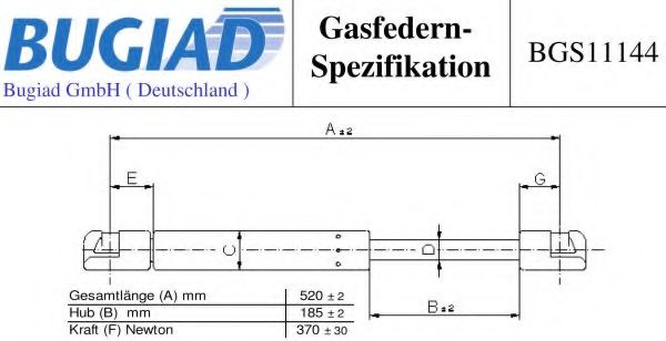 BUGIAD BGS11144 Газовая пружина, крышка багажник для DACIA SANDERO (Дача Сандэро) BUGIAD BGS11144 Газовая пружина, крышка багажник для DACIA SANDERO (Дача Сандэро)