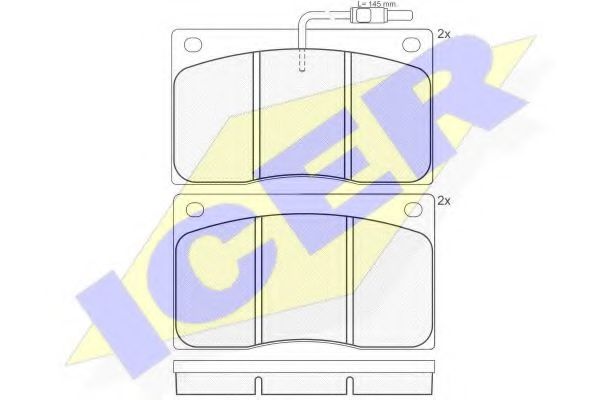 ICER 140544 Тормозные колодки для RENAULT MASTER I (Рено Мастэр и) ICER 140544 Тормозные колодки для RENAULT MASTER I (Рено Мастэр и)
