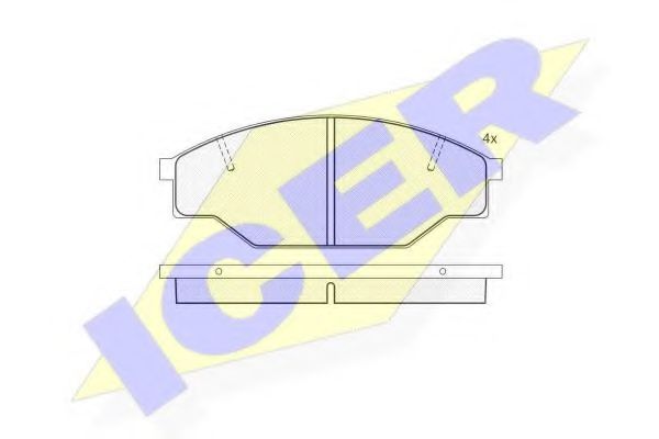 ICER 140614 Тормозные колодки для TOYOTA HIACE II (Тойота/тоета Хиаcэ 2) ICER 140614 Тормозные колодки для TOYOTA HIACE II (Тойота/тоета Хиаcэ 2)