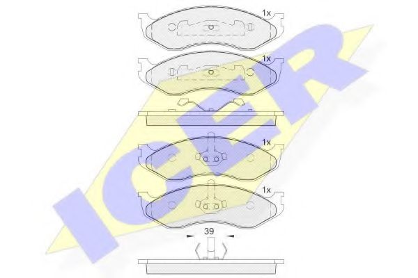 ICER 140968 Тормозные колодки для JEEP CHEROKEE (Джип Чироки) ICER 140968 Тормозные колодки для JEEP CHEROKEE (Джип Чироки)