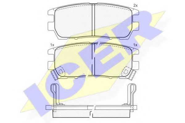 ICER 140980 Тормозные колодки для MITSUBISHI SIGMA (Митсубиши/митсубиси Сигма) ICER 140980 Тормозные колодки для MITSUBISHI SIGMA (Митсубиши/митсубиси Сигма)