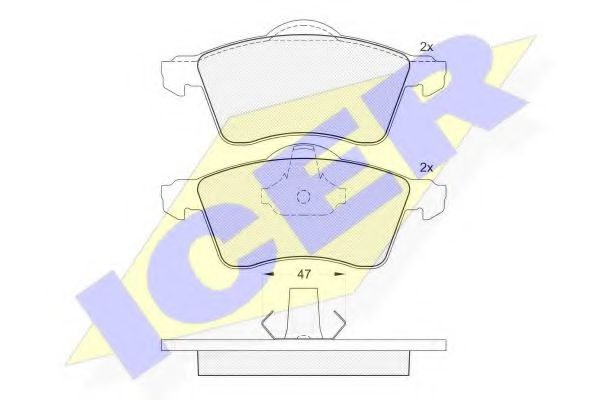 ICER 141166 Тормозные колодки для VOLKSWAGEN (Фольксваген) ICER 141166 Тормозные колодки для VOLKSWAGEN (Фольксваген)