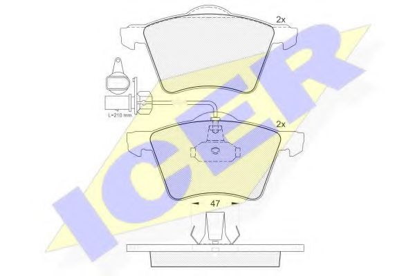 ICER 141350 Тормозные колодки для VOLKSWAGEN (Фольксваген) ICER 141350 Тормозные колодки для VOLKSWAGEN (Фольксваген)