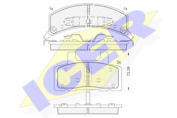 ICER 141401 Тормозные колодки для CHEVROLET C2500 (Шевроле C2500) ICER 141401 Тормозные колодки для CHEVROLET C2500 (Шевроле C2500)