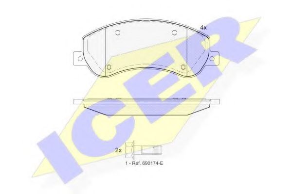 ICER 141793-204 Тормозные колодки для VOLKSWAGEN AMAROK (Фольксваген Амарок) ICER 141793-204 Тормозные колодки для VOLKSWAGEN AMAROK (Фольксваген Амарок)
