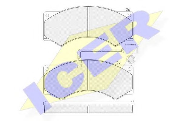 ICER 150759 Тормозные колодки для DAF 45 (Даф 45)
